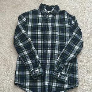 L.L.Bean Green and Blue Flannel